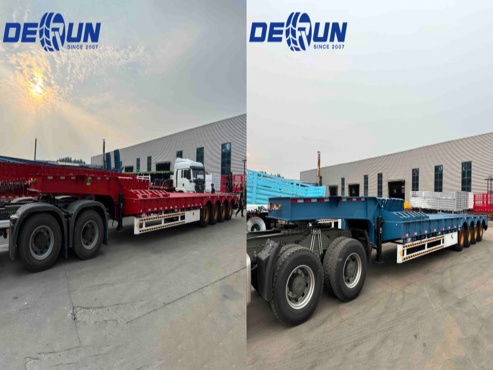 Derun 4 axe semi -trailer cu succes cu succes spre port