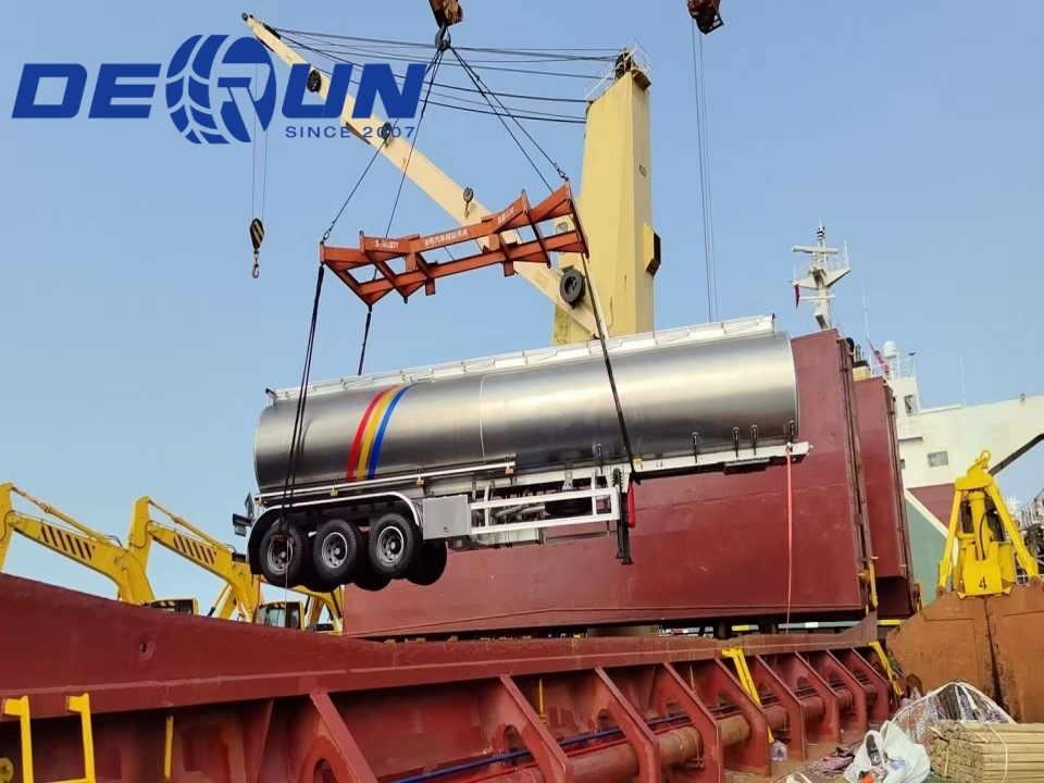 Derun rezervor de petrol din aliaj de aluminiu cu trei axe expediate în Argentina