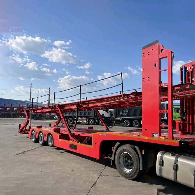 3 Axe 8 Transport Car Carrier Container Load Semiremorcă